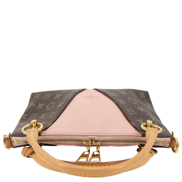 LOUIS VUITTON V BB Monogram Canvas Satchel Bag Pink