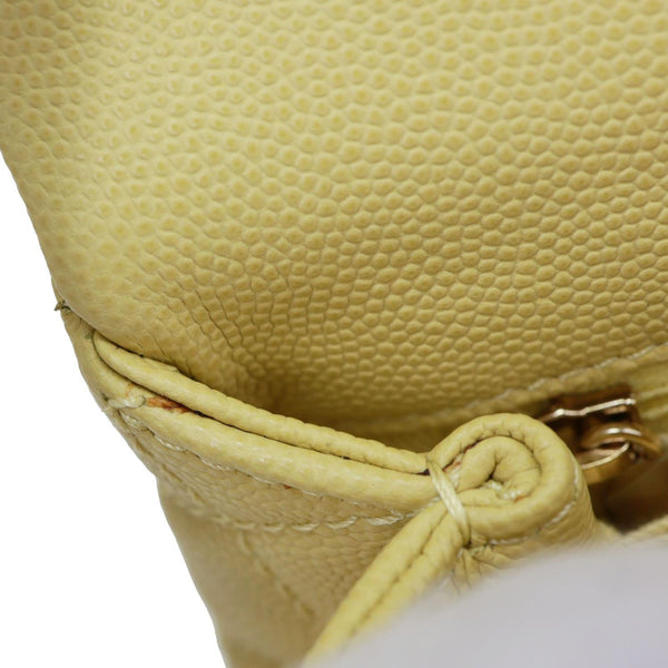 CHANEL Extra Mini Coco Handle Flap Bag Shoulder Bag Yellow