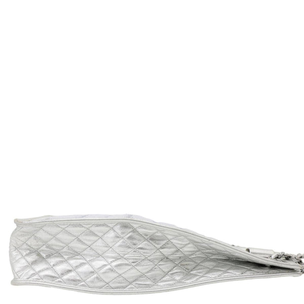 CHANEL Large Vinyl Ice Cube Shopper Tote Bag Silver