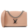 LOUIS VUITTON Lockme II BB  Pebbled Leather Crossbody Bag Rose Fog