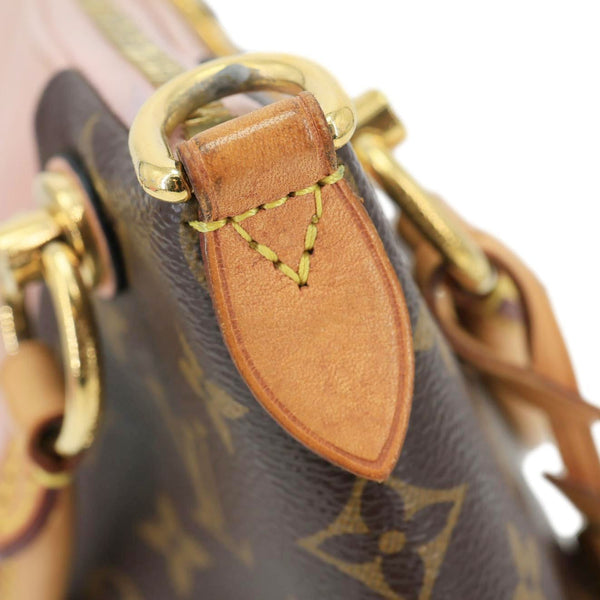 LOUIS VUITTON V BB Monogram Canvas Satchel Bag Pink