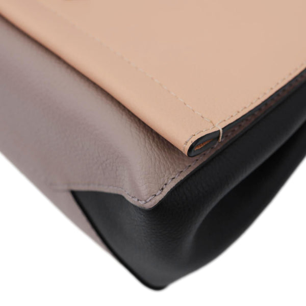 LOUIS VUITTON Lockme II BB  Pebbled Leather Crossbody Bag Rose Fog