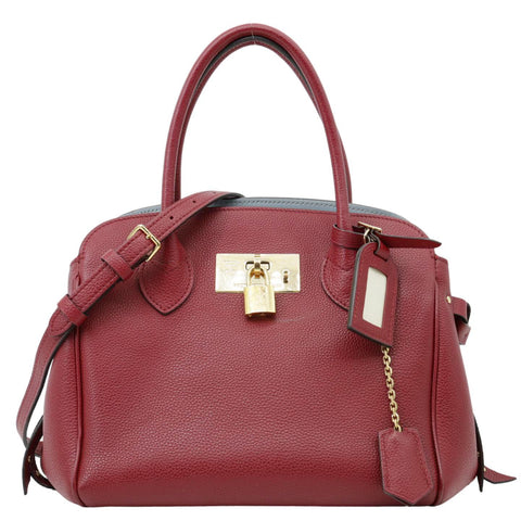 LOUIS VUITTON Milla PM Veau Nuage Leather Shoulder Bag Red