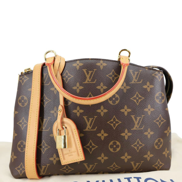 LOUIS VUITTON Petit Palais Monogram Canvas Shoulder Bag Brown