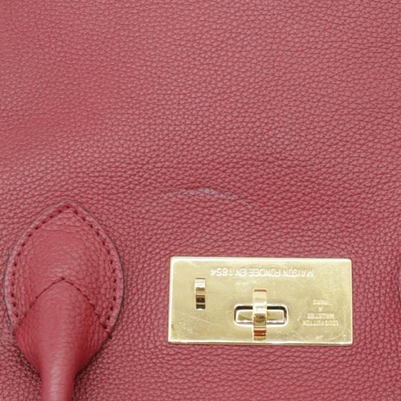 LOUIS VUITTON Milla PM Veau Nuage Leather Shoulder Bag Red