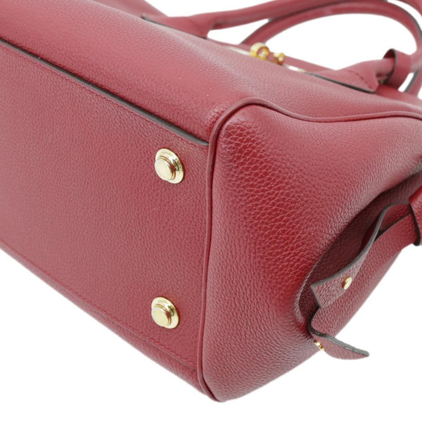 LOUIS VUITTON Milla PM Veau Nuage Leather Shoulder Bag Red