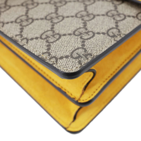 GUCCI Dionysus Small GG Supreme Canvas Shoulder Bag Beige 400249