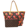 LOUIS VUITTON Neverfull MM Grenade Ramages Monogram Canvas Tote Bag Brown