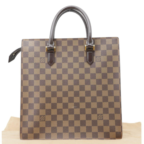 LOUIS VUITTON Venice Sac Plat PM Damier Ebene Tote Bag Brown