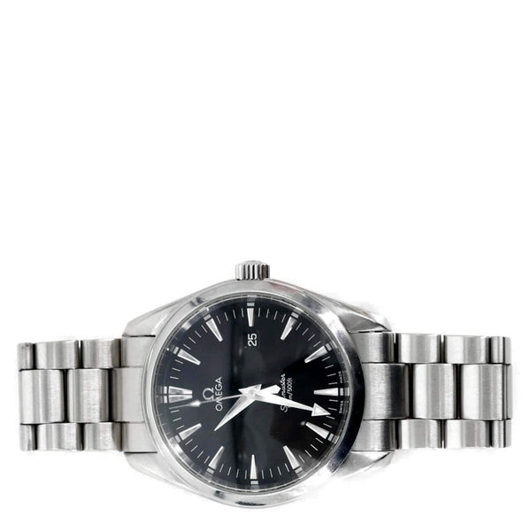 Omega Seamaster Aqua Terra Precision Quartz SS Watch Black Dial 40MM
