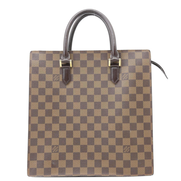 LOUIS VUITTON Venice Sac Plat PM Damier Ebene Tote Bag Brown
