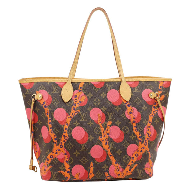 LOUIS VUITTON Neverfull MM Grenade Ramages Monogram Canvas Tote Bag Brown