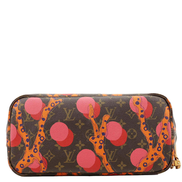 LOUIS VUITTON Neverfull MM Grenade Ramages Monogram Canvas Tote Bag Brown