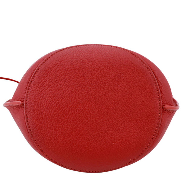 CELINE Nano Big Drummed Leather Bucket Bag Red