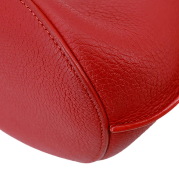 CELINE Nano Big Drummed Leather Bucket Bag Red