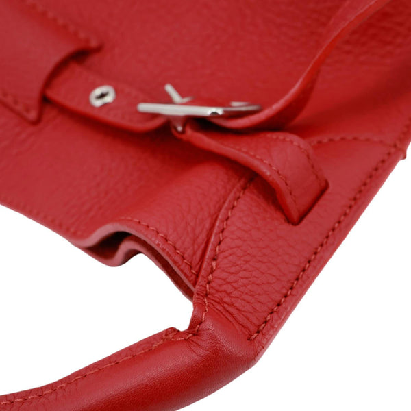 CELINE Nano Big Drummed Leather Bucket Bag Red