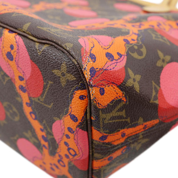 LOUIS VUITTON Neverfull MM Grenade Ramages Monogram Canvas Tote Bag Brown