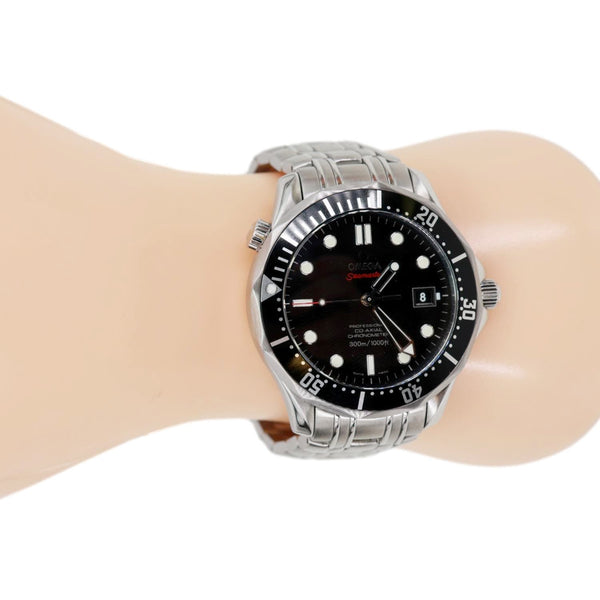 Omega Seamaster Diver Cal.2500 Co-Axial Chronometer SS Watch Black Dial 41MM
