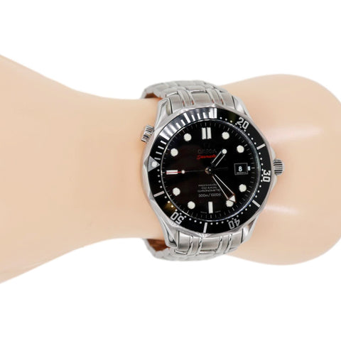 Omega Seamaster Diver Cal.2500 Co-Axial Chronometer SS Watch Black Dial 41MM
