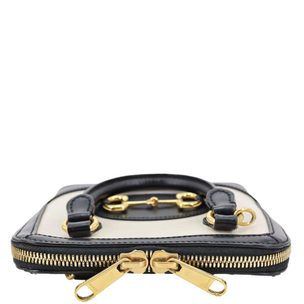 GUCCI Horsebit 1955 Mini Leather Crossbody Bag Black 640716