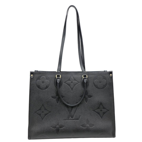 LOUIS VUITTON Onthego GM Giant Monogram Empreinte Shoulder Bag Black