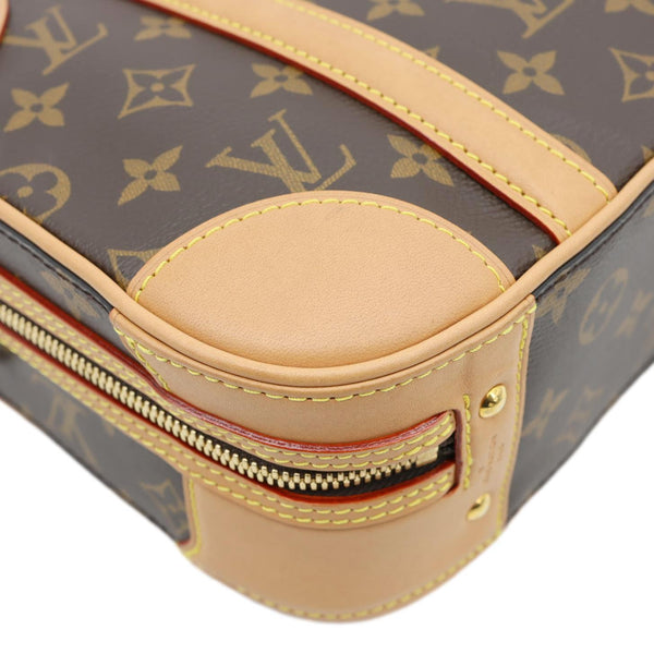 LOUIS VUITTON Valisette PM Monogram Canvas Shoulder Bag Brown