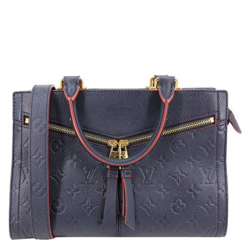 LOUIS VUITTON Sully PM Monogram Empreinte Leather Shoulder Bag Marine Rouge