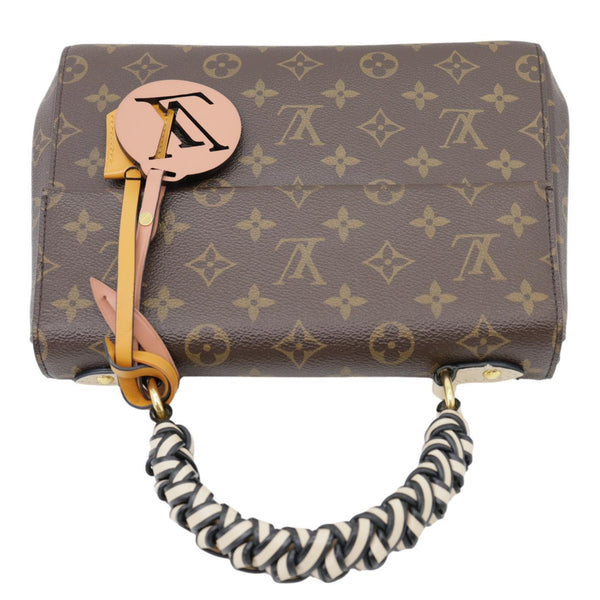 LOUIS VUITTON Braided Cluny BB Monogram Canvas Shoulder Bag Brown