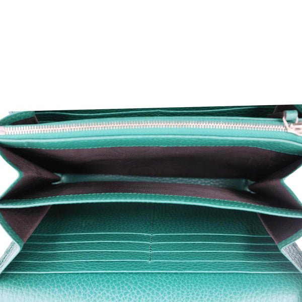 GUCCI Dionysus Crystal Mini Dollar Calfskin Leather Crossbody Bag Green 401231