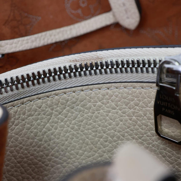 LOUIS VUITTON Bella Mahina Leather Tote Bag Beige