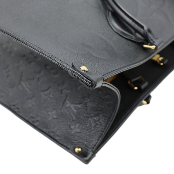 LOUIS VUITTON Onthego GM Giant Monogram Empreinte Shoulder Bag Black