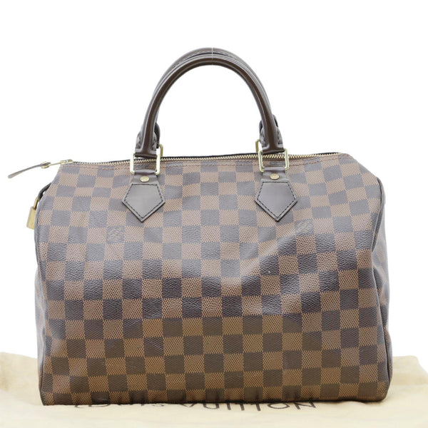 LOUIS VUITTON Speedy 30 Damier Ebene Satchel Bag Brown