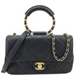 CHANEL In The Loop Flap Medium Quilted Lambskin Leather Shoulder Bag Black