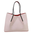 CHRISTIAN LOUBOUTIN Cabarock Spiked Small Calfskin Leather Shopper Tote Bag Pink