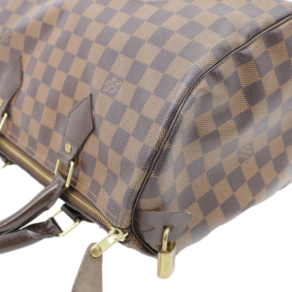LOUIS VUITTON Speedy 30 Damier Ebene Satchel Bag Brown