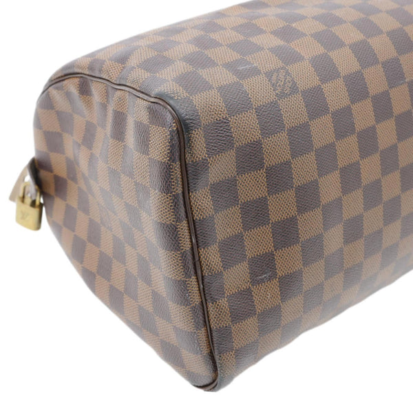 LOUIS VUITTON Speedy 30 Damier Ebene Satchel Bag Brown