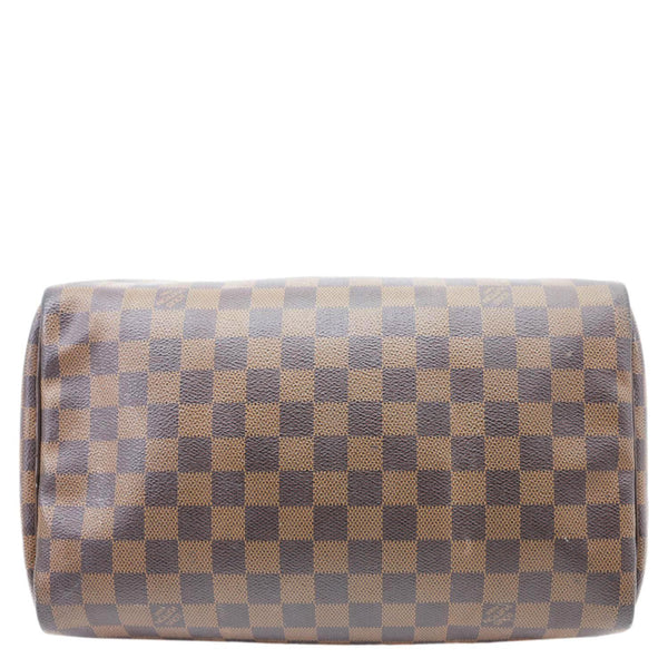 LOUIS VUITTON Speedy 30 Damier Ebene Satchel Bag Brown