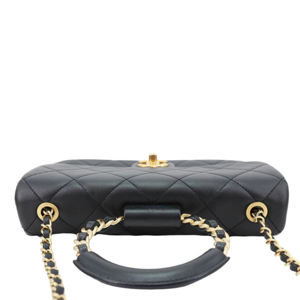 CHANEL In The Loop Flap Medium Quilted Lambskin Leather Shoulder Bag Black