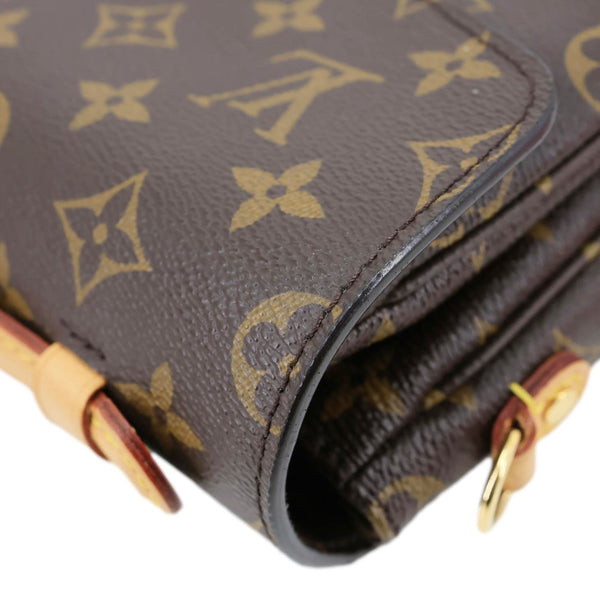 LOUIS VUITTON Metis Pochette Monogram Canvas Crossbody Bag Brown