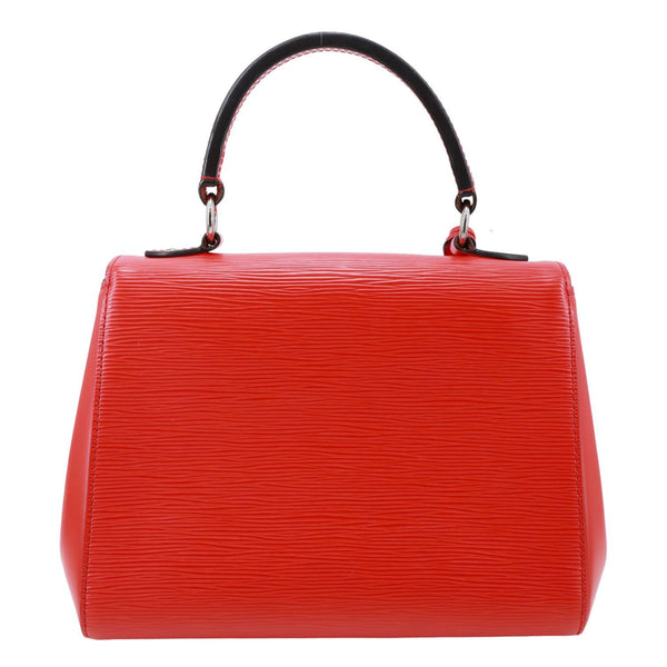 LOUIS VUITTON Cluny MM Epi Leather Top Handle Crossbody Bag Red