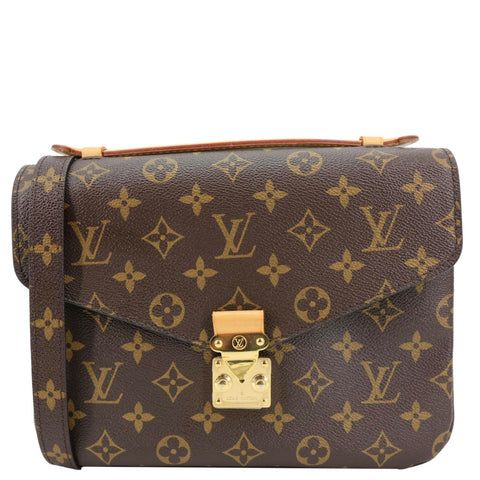 LOUIS VUITTON Metis Pochette Monogram Canvas Crossbody Bag Brown