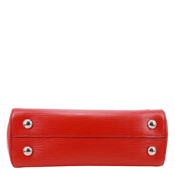 LOUIS VUITTON Cluny MM Epi Leather Top Handle Crossbody Bag Red