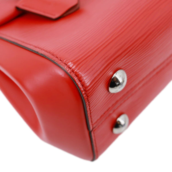 LOUIS VUITTON Cluny MM Epi Leather Top Handle Crossbody Bag Red
