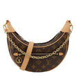 LOUIS VUITTON Loop Monogram Reverse Canvas Hobo Bag Brown