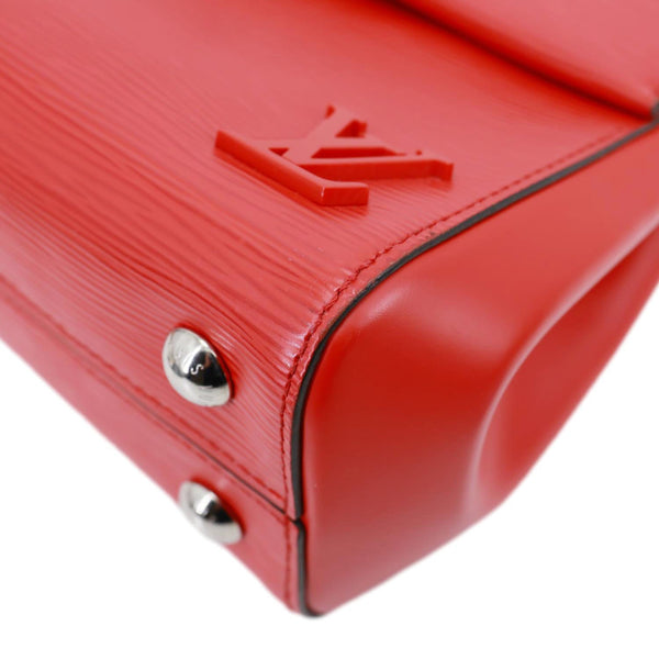 LOUIS VUITTON Cluny MM Epi Leather Top Handle Crossbody Bag Red