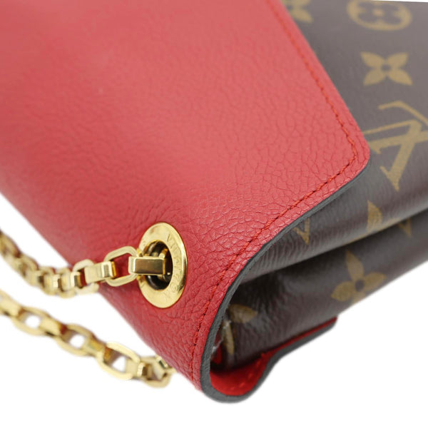 LOUIS VUITTON Pallas Chain Monogram Canvas Crossbody Bag Cherry