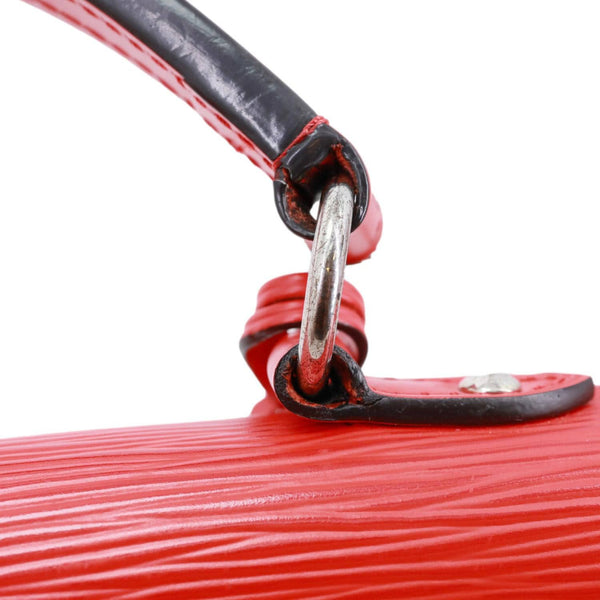LOUIS VUITTON Cluny MM Epi Leather Top Handle Crossbody Bag Red