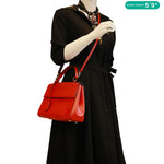 LOUIS VUITTON Cluny MM Epi Leather Top Handle Crossbody Bag Red