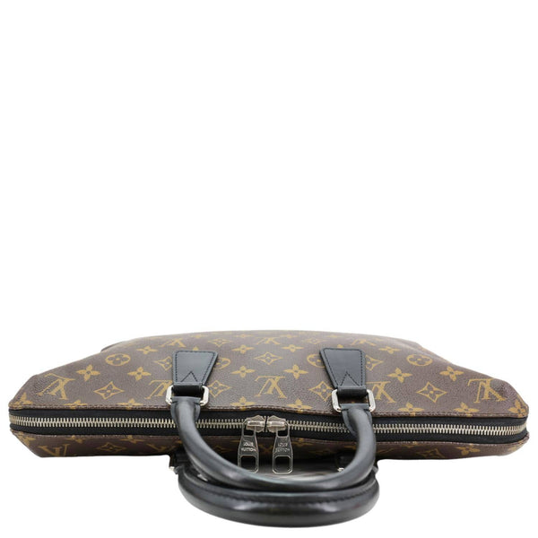 LOUIS VUITTON Porte-Documents Jour Monogram Macassar Briefcase Bag Brown