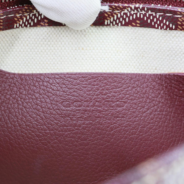 GOYARD Plumet Chevron Print Canvas Clutch Shoulder Bag Red